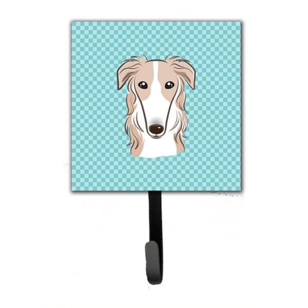 Micasa Checkerboard Blue Borzoi Leash & Key Holder MI759179 - main